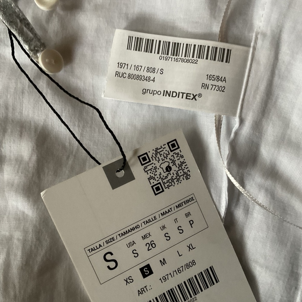 Zara Silver Metallic Women's Top, New, Small - Picture 5 of 9